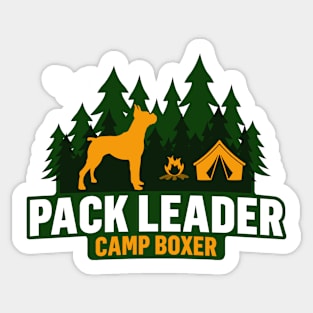 Camp Boxer Dog Pack Leader Sticker